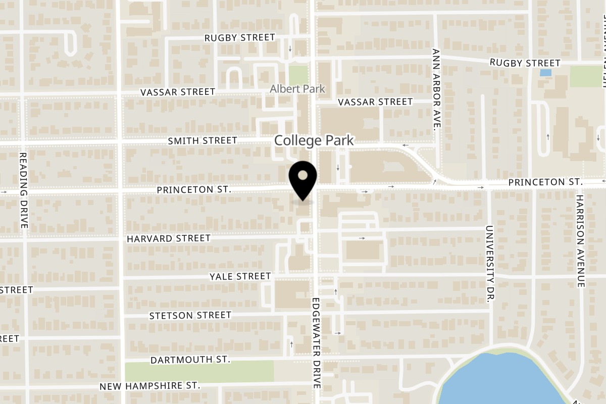 Map showing the location of Turci Panino on 2122 Edgewater Dr in Orlando